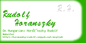 rudolf horanszky business card